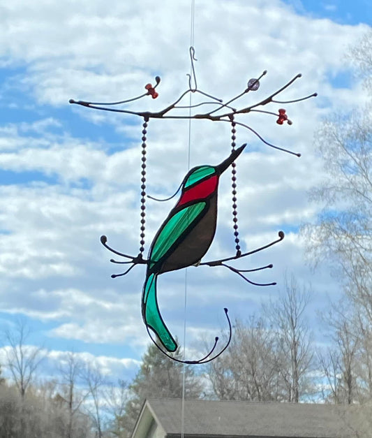Hummingbird on a Swing