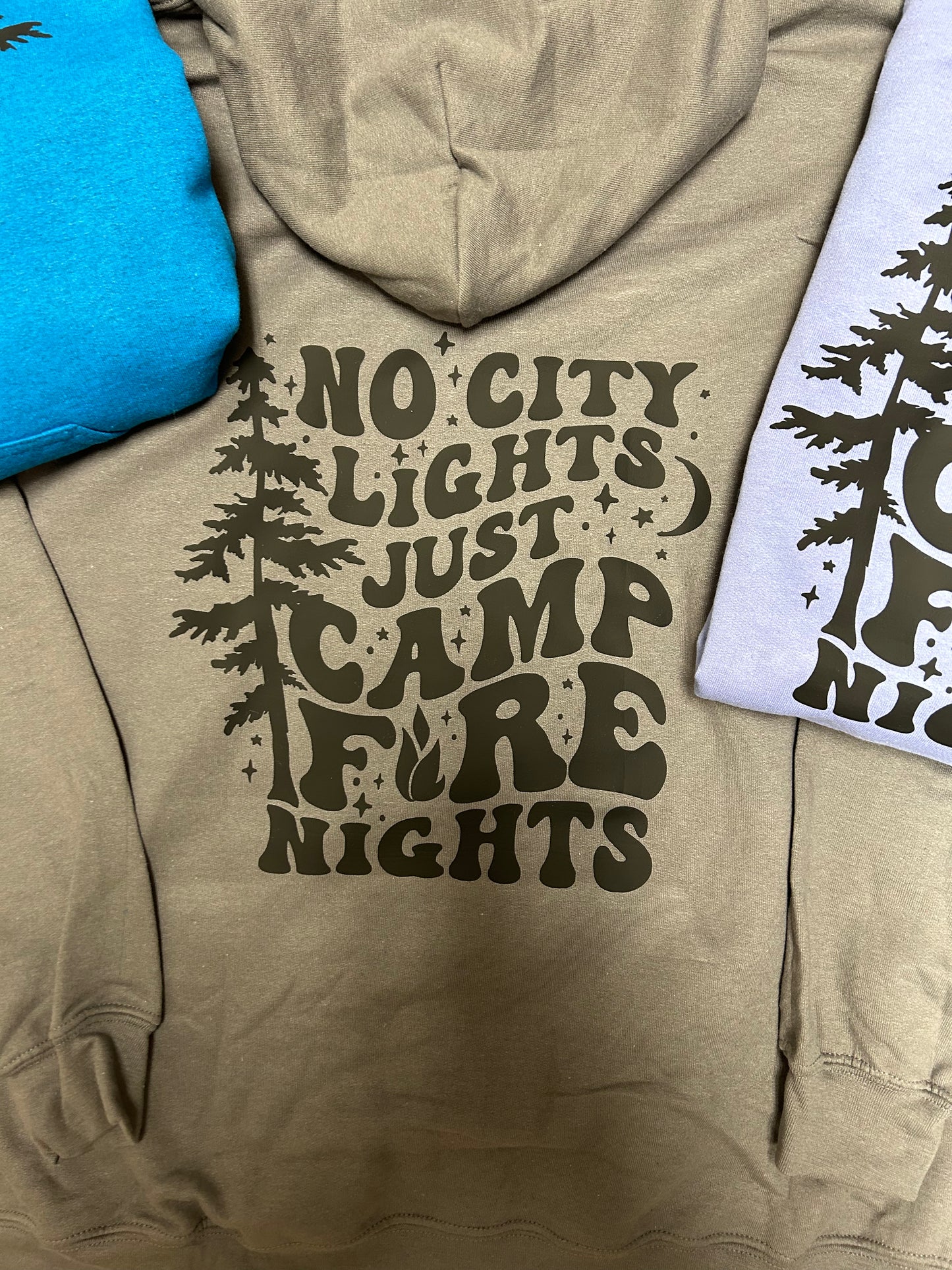 No City Lights Camping Hoodies