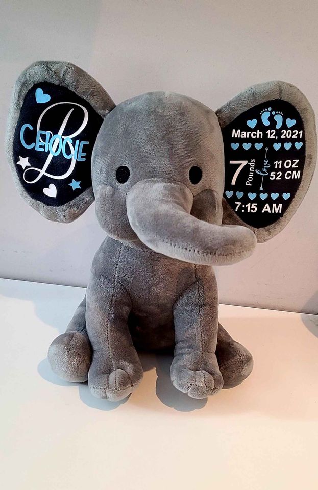 Personalized Stuffed Elephant