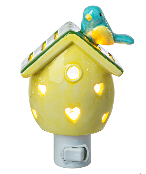 Birdhouse with Bird Night Light