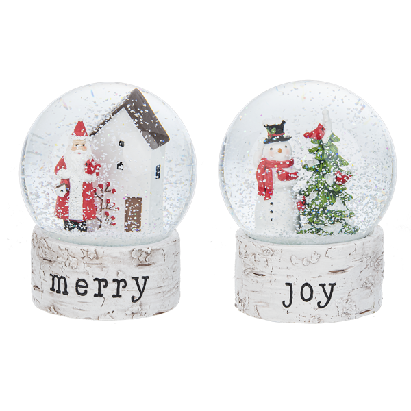 Santa or Snowman Globe Ornament