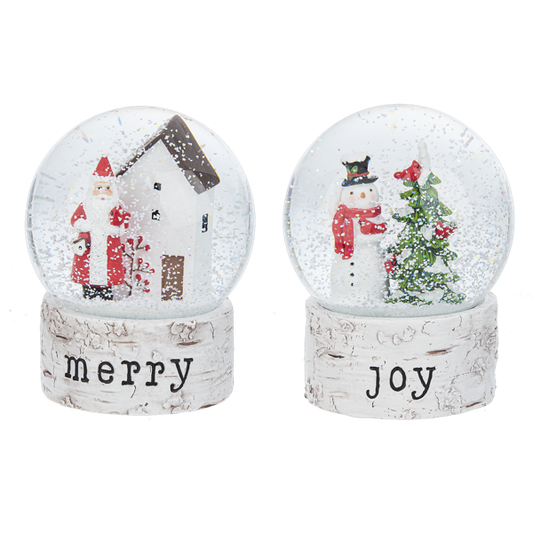Santa or Snowman Globe Ornament