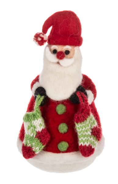 Wool Santa Figurine
