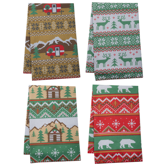 Printed Holiday Tea Towel