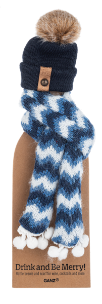 Wine Bottle Beanies and Scarves