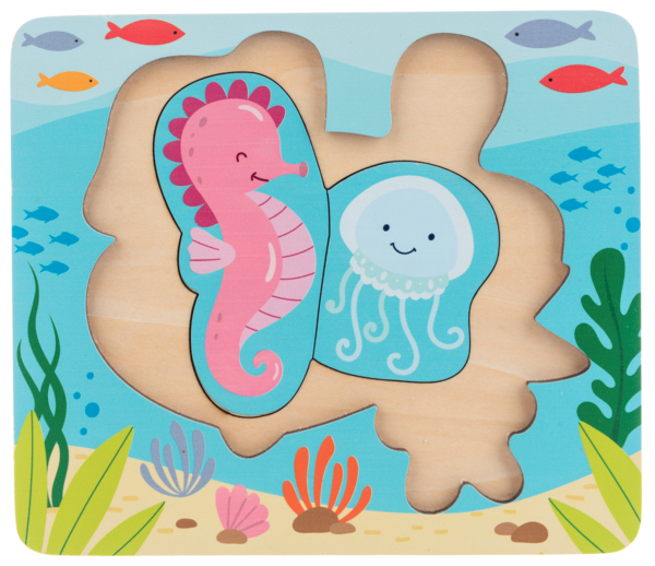 Wooden Sea Life Layered Puzzle
