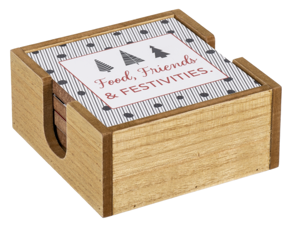 Friendsmas Coasters in Crate