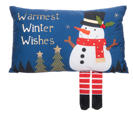 Snowman Dangle Leg Pillow