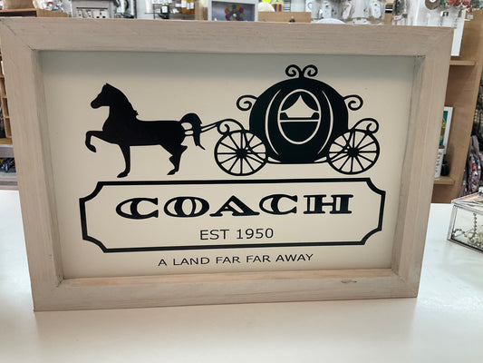 Cinderella Coach Sign
