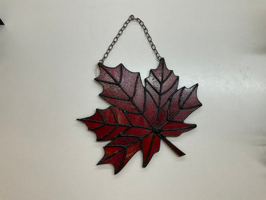 Maple Leaf Stain glass Suncatcher