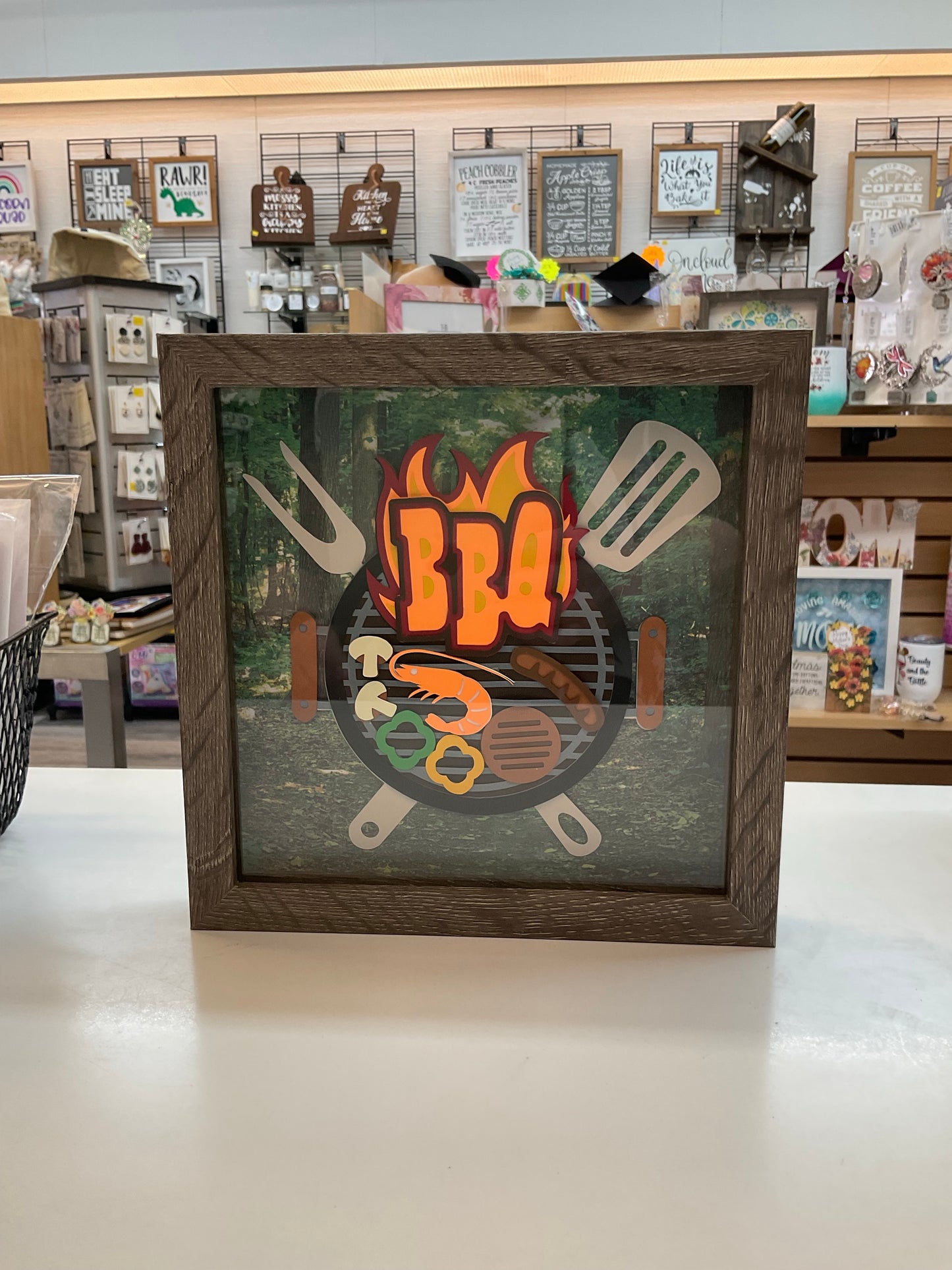 BBQ Cookout Shadow Box