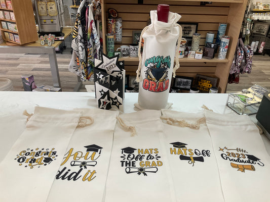 Grad Wine Bottle Bags