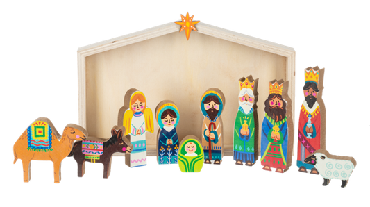 Nativity Scene w/Creche Set (11 pc. set)
