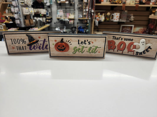 Halloween Wooden Shelf Sitters