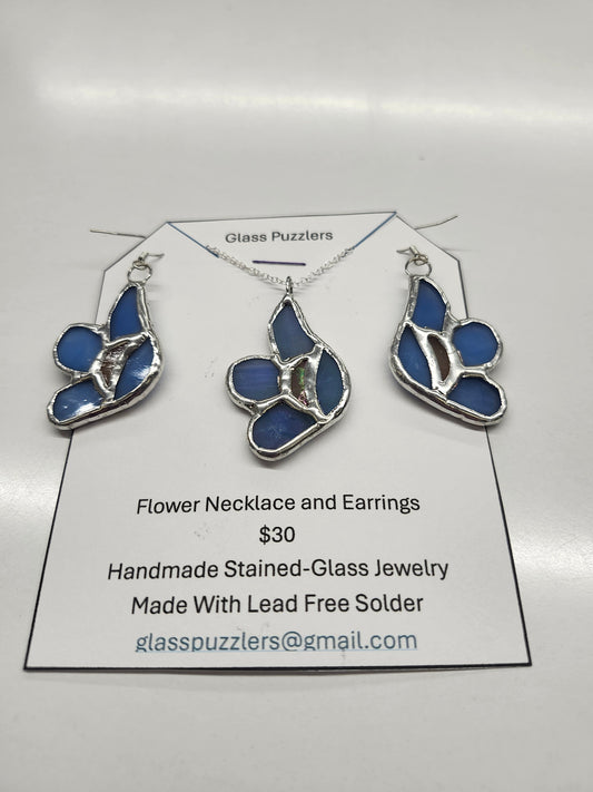 Flower Necklace & Earrings