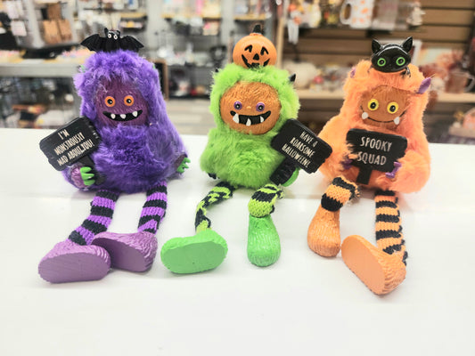 Fuzzy Monster Shelf Sitters