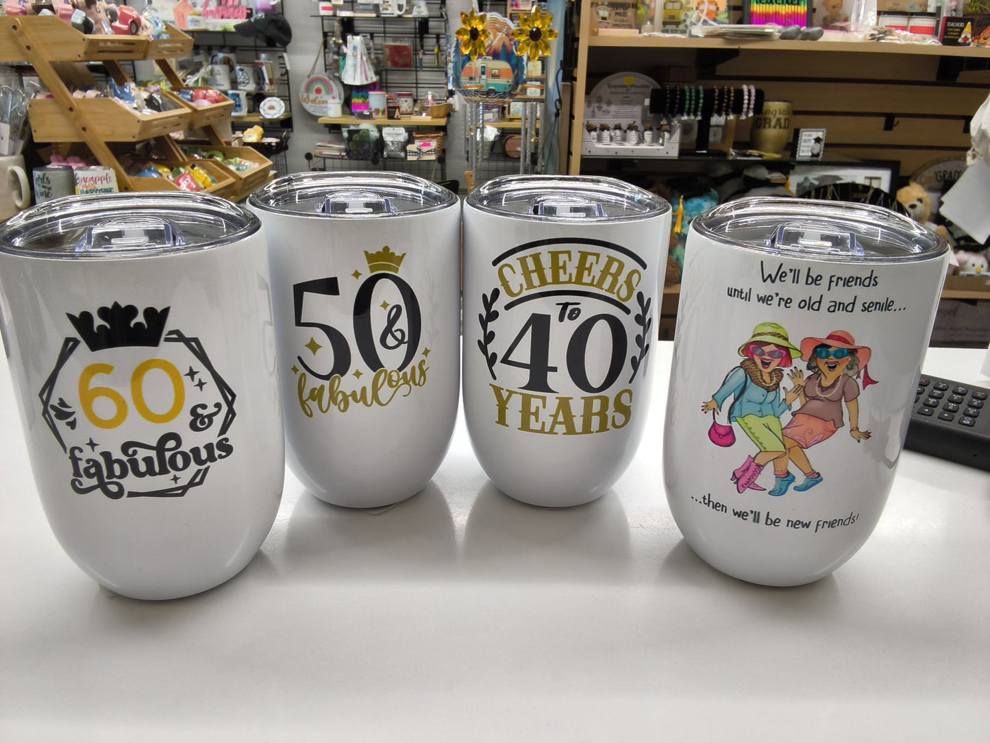 Insulated "Age" Themed Wine Tumblers