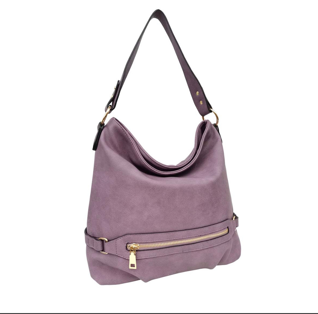 Purse with Gold Details Eggplant