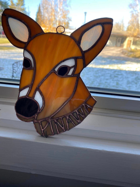 Deer Head Pinawa Suncatcher