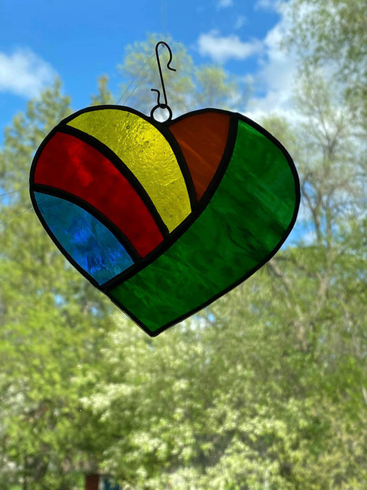 Heart Rainbow Suncatcher