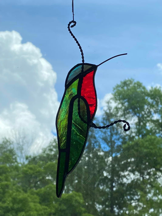 Hummingbird With A Twist Suncatcher