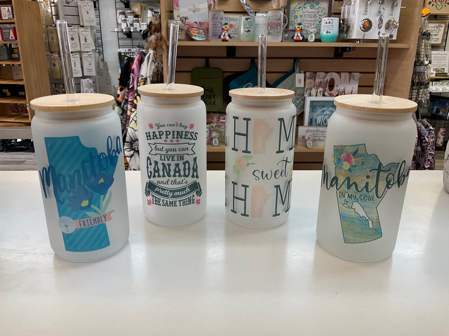 Manitoba Frosted Glass Tumblers