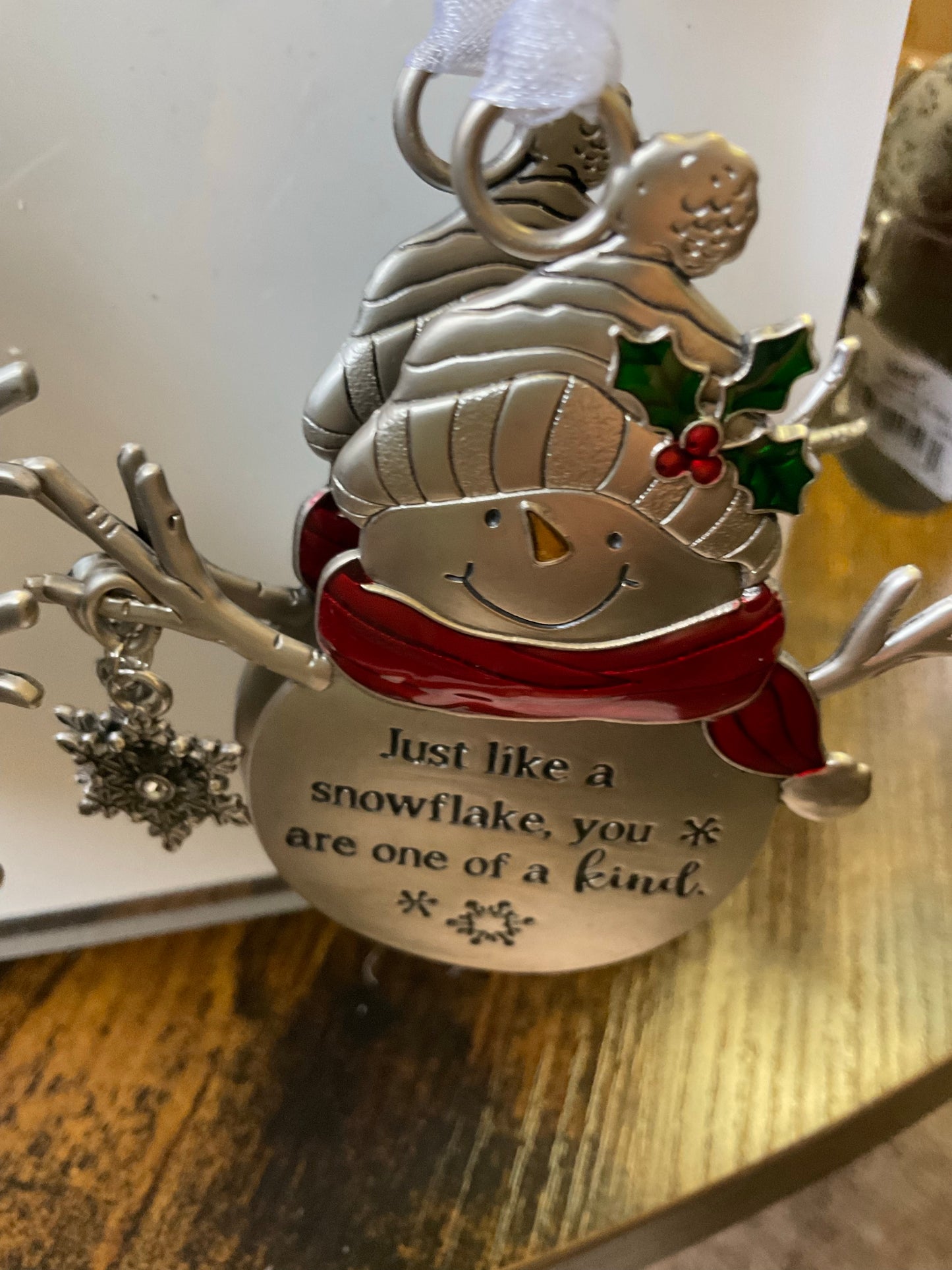 Swirls of Christmas Joy Snowmen Ornaments