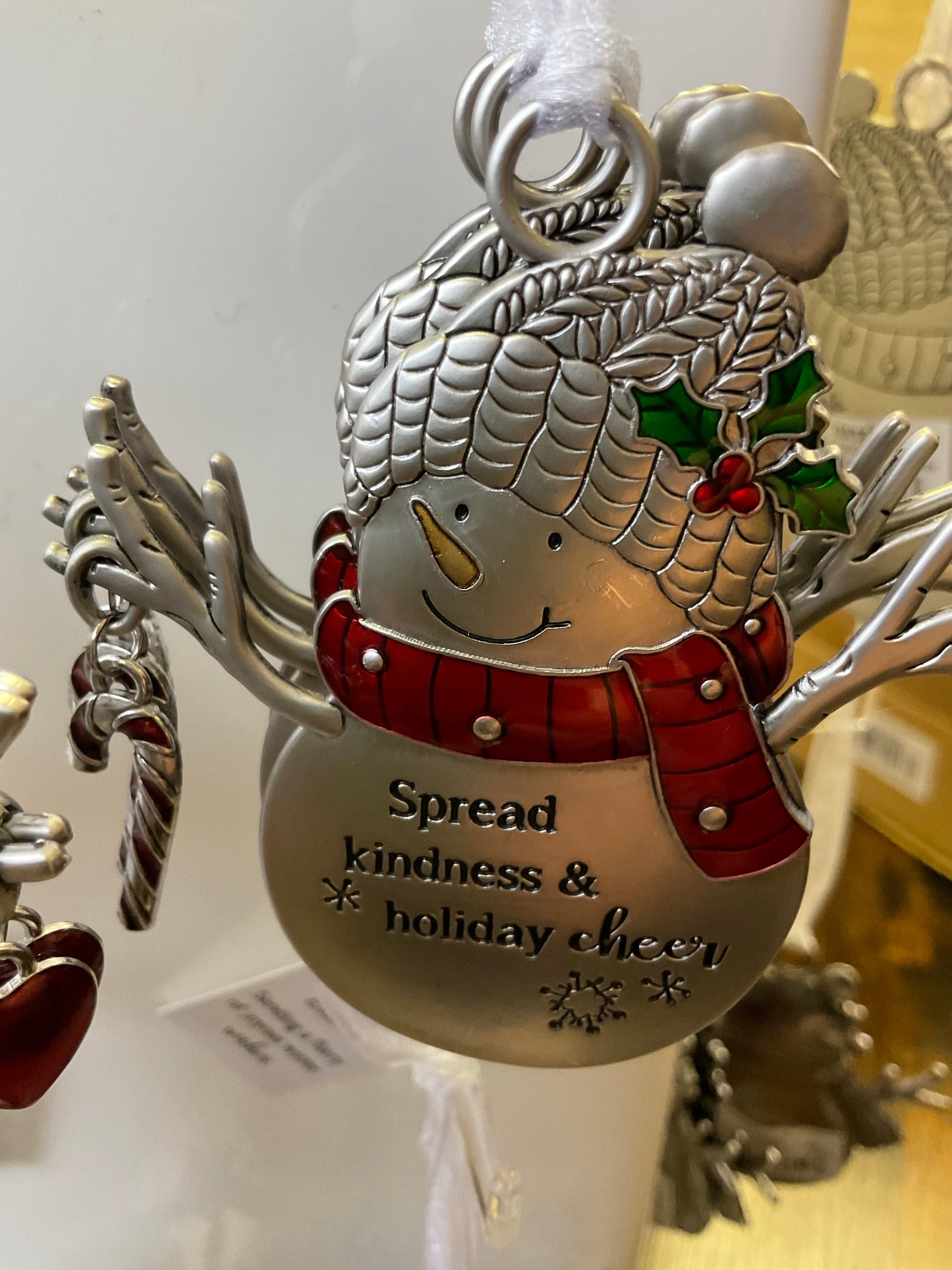 Swirls of Christmas Joy Snowmen Ornaments