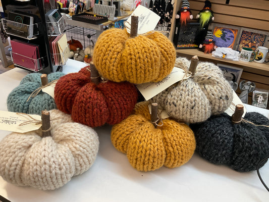 Hand knit Pumpkins