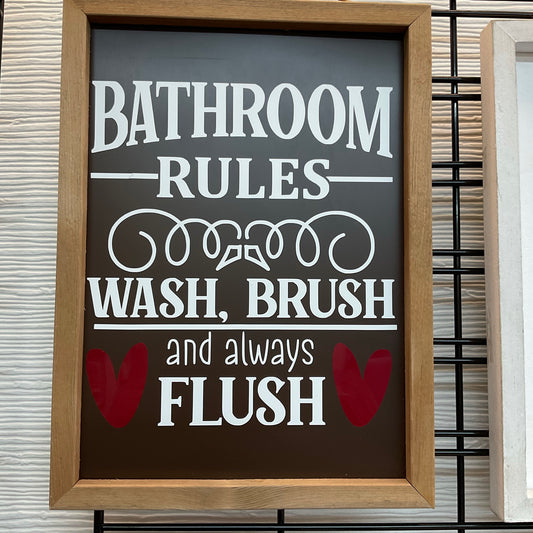 Bathroom Rules Sign