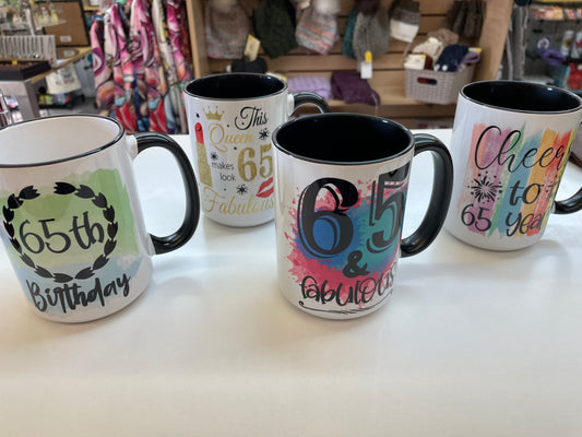 65th Birthday Mugs