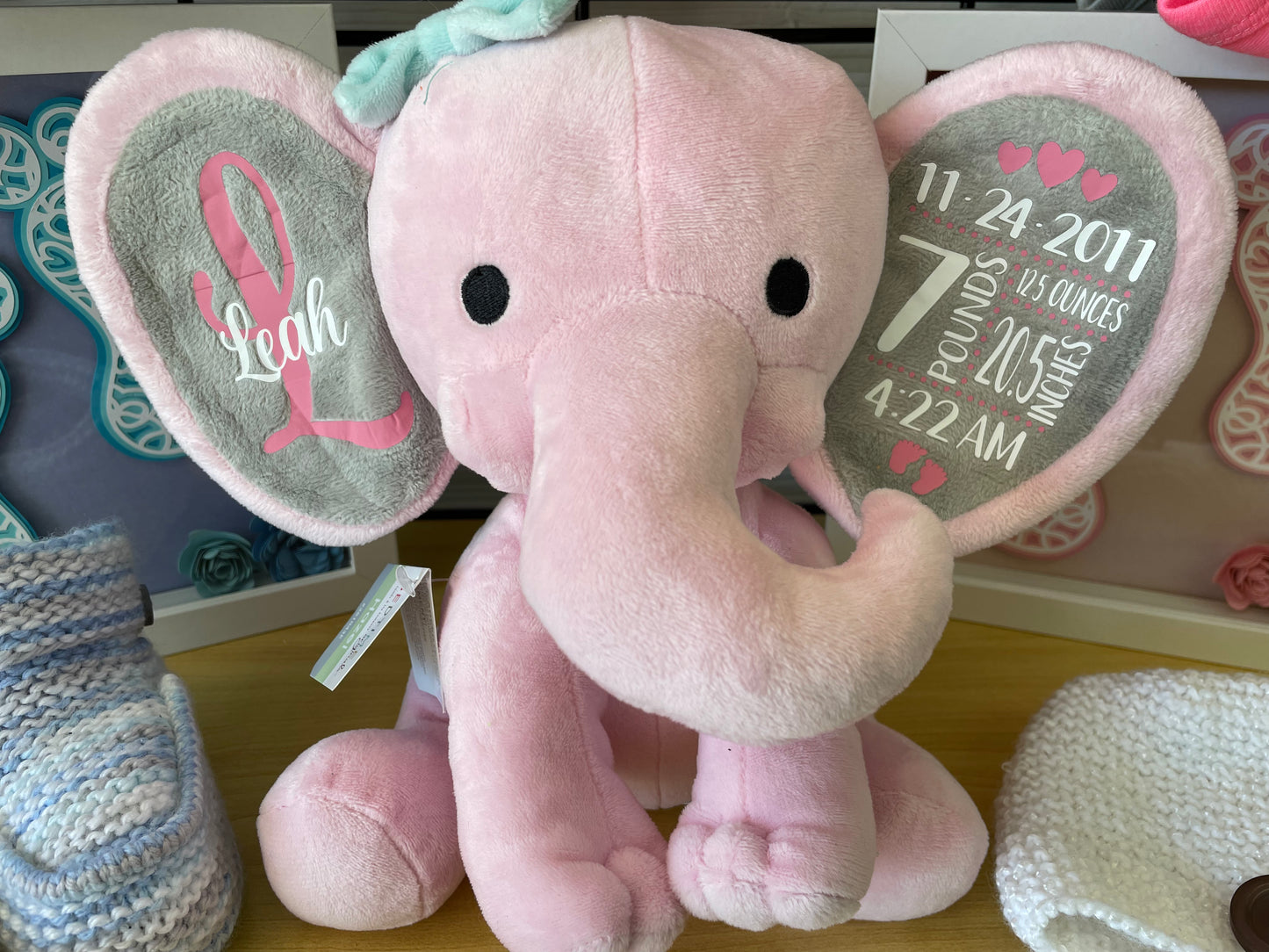 Personalized Stuffed Elephant