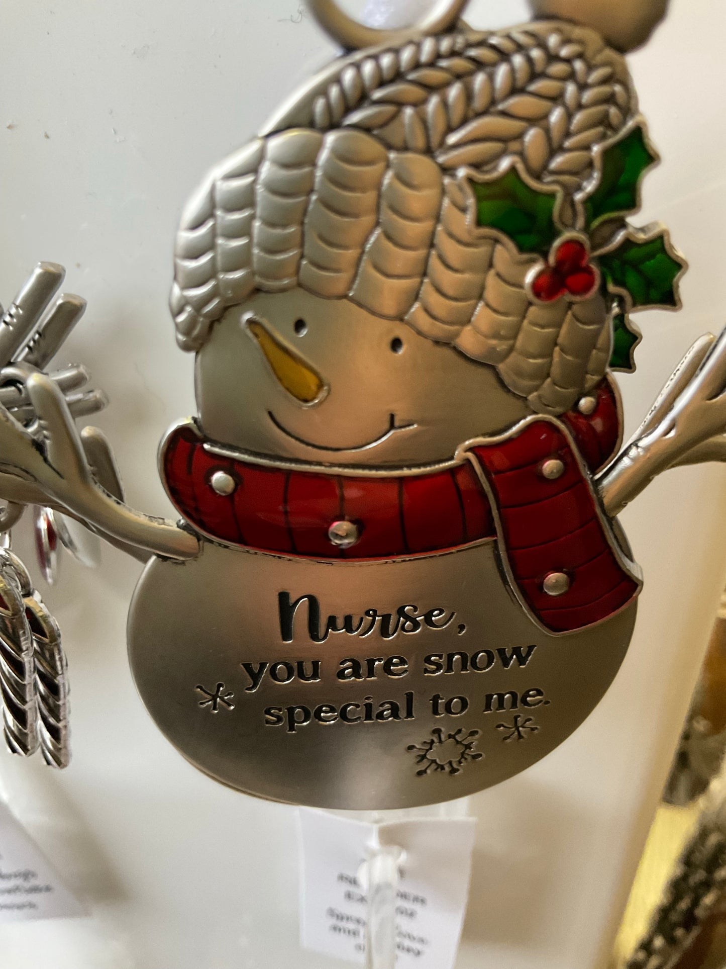 Swirls of Christmas Joy Snowmen Ornaments