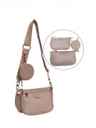 Beige Messenger Bag Set
