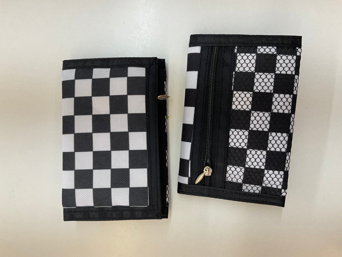 Kids Black Checkered Wallet