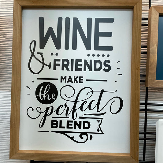 Wine & Friends Sign