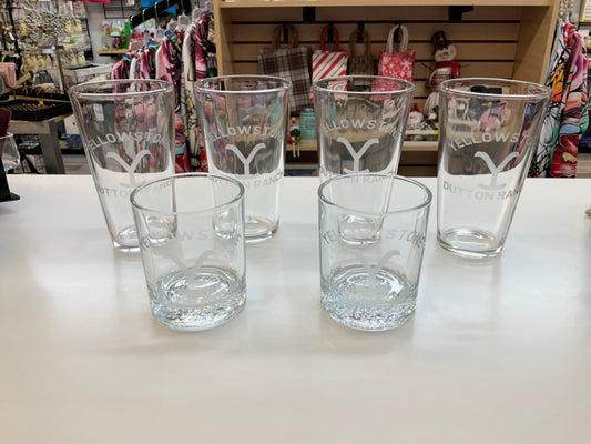 Yellowstone etched glass