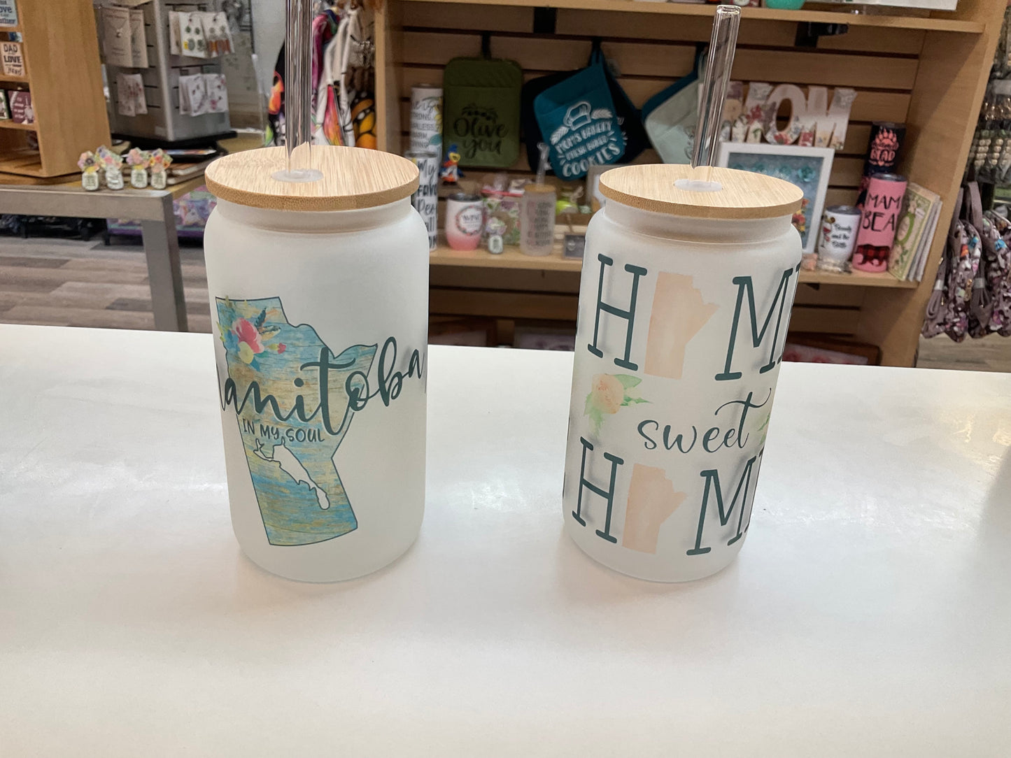 Manitoba Frosted Glass Tumblers