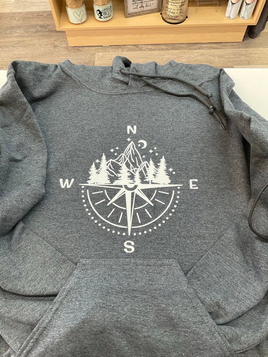 Camping/Hiking Compass Hoodie