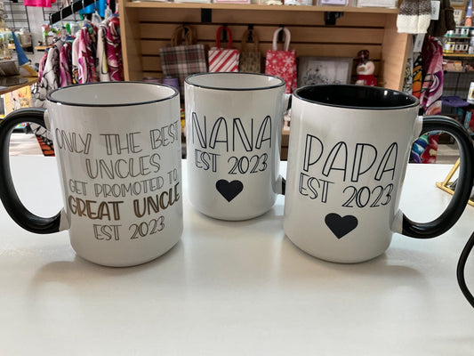 “Baby Announcement” Mugs