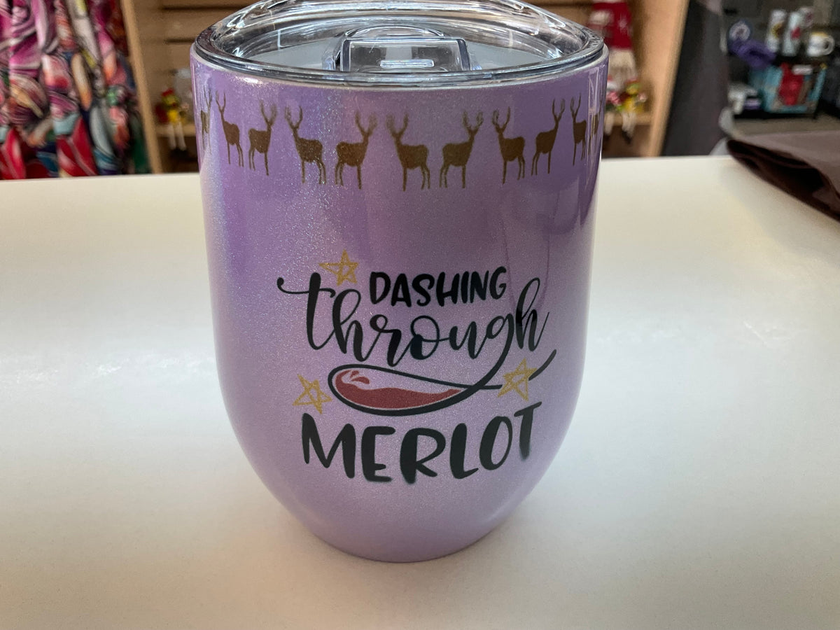 Insulated Holiday Wine Tumblers