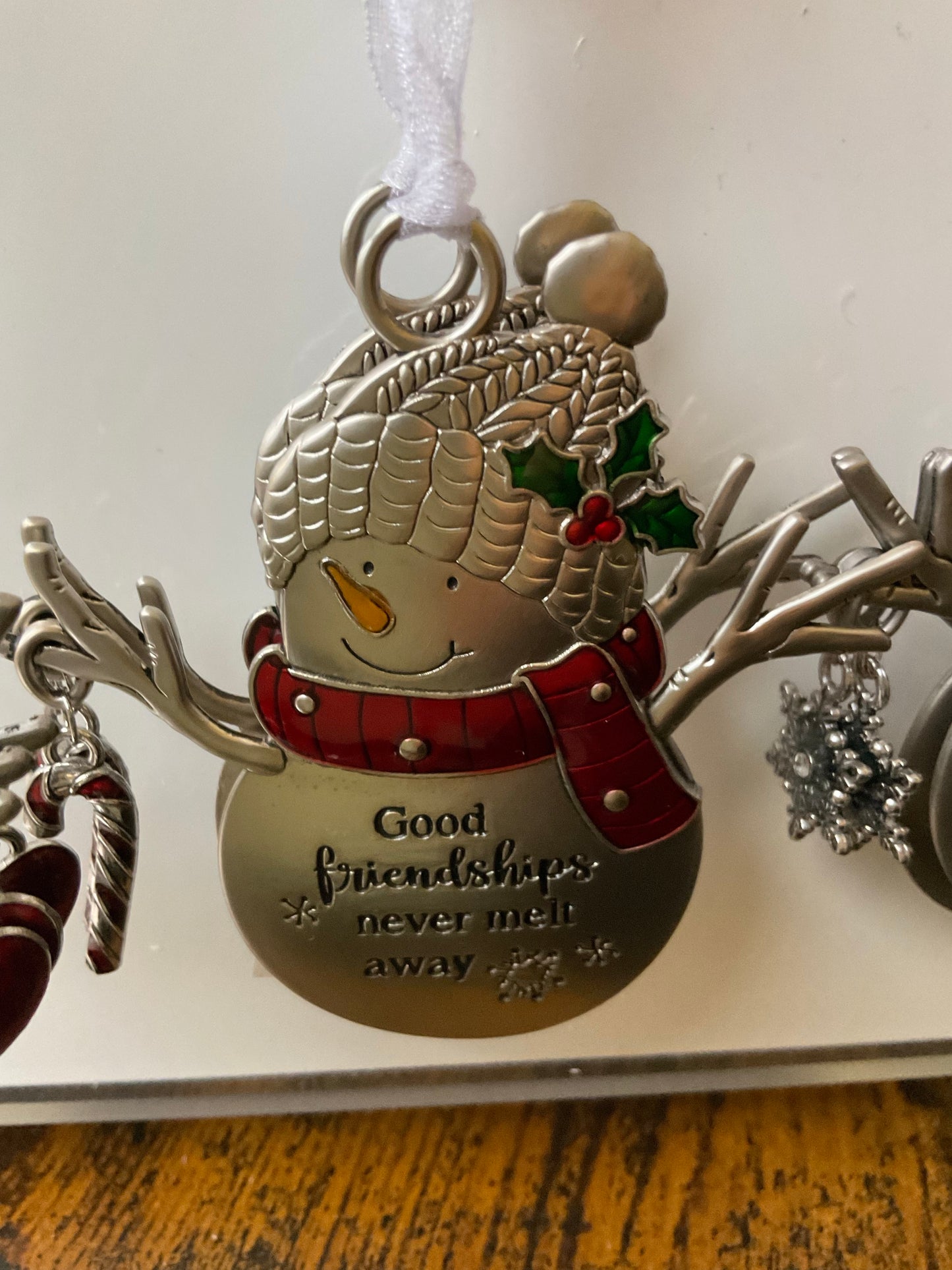 Swirls of Christmas Joy Snowmen Ornaments