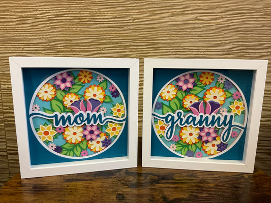 Layered Flower Shadow Box