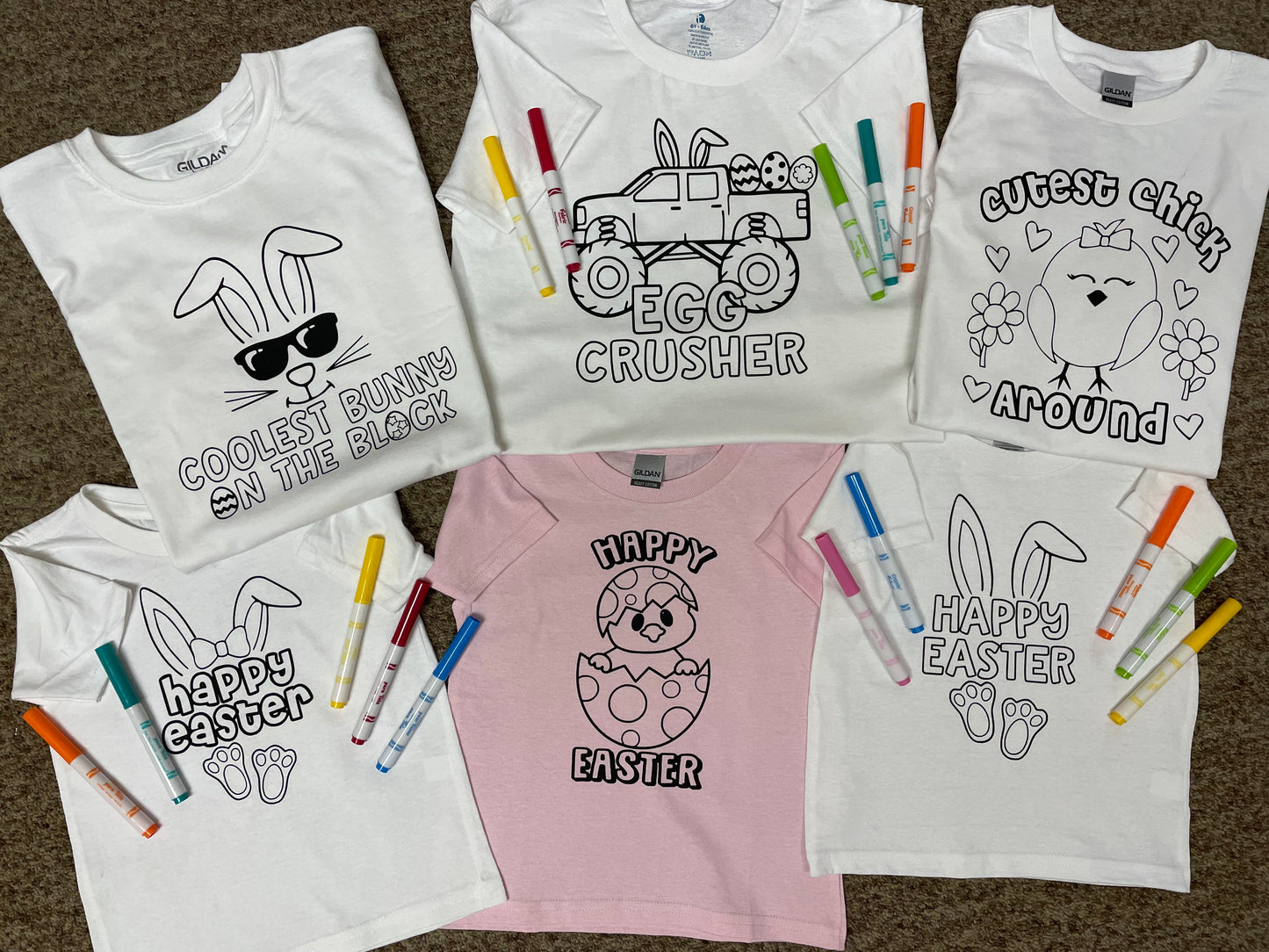 Easter Coloring T-Shirts
