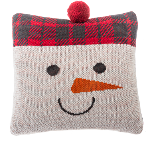 Knit Snowman Pillow - 12x12