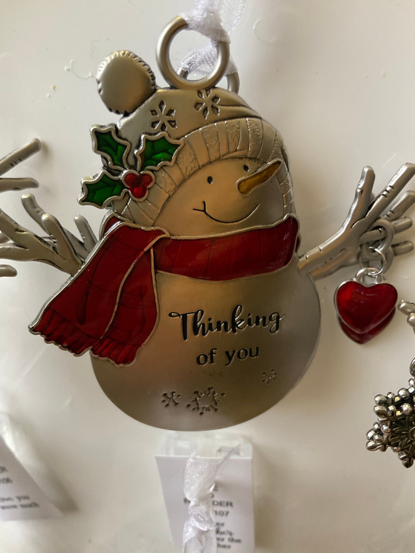 Swirls of Christmas Joy Snowmen Ornaments