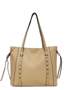 Beige Satchel Purse