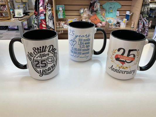 25th anniversary mugs