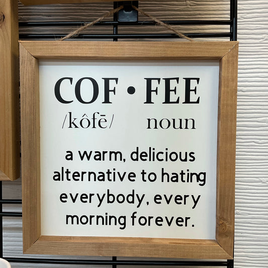 Coffee Definition Sign