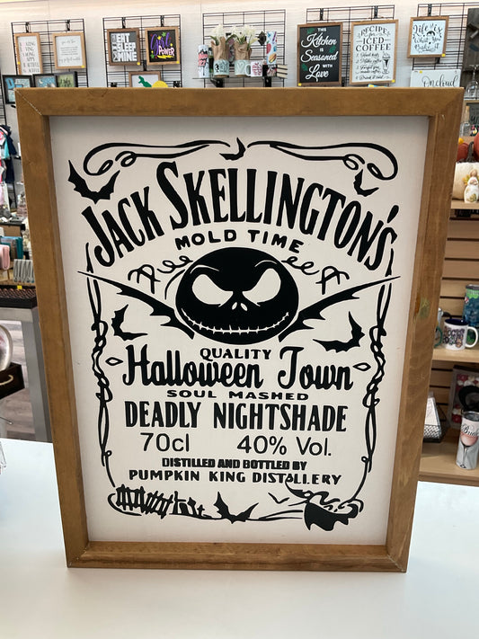Jack Skellington Deadly Night Shade Sign